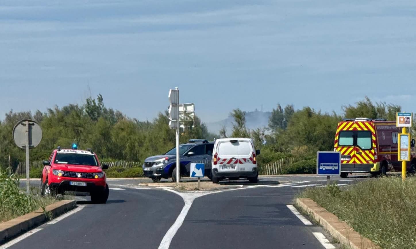 SÈTE : Un incendie en bordure de voie ferrée paralyse le trafic.